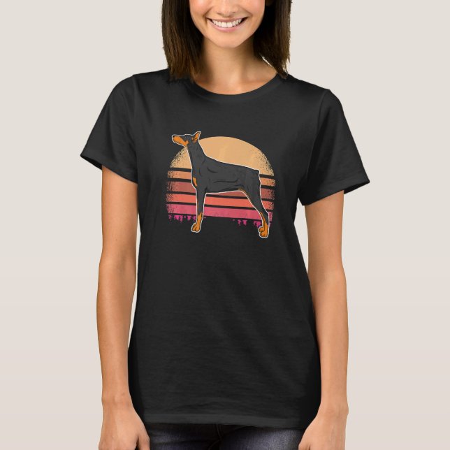 Camiseta Raza de perro Dobermann  136 (Anverso)