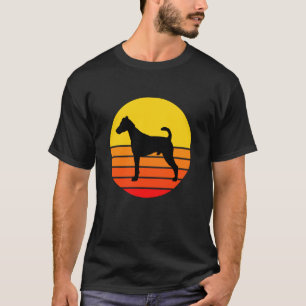 Camiseta Raza de perro Fox Terrier Silueta de perro Retro V