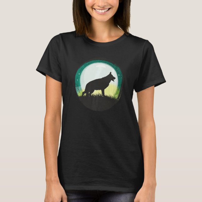 Camiseta Raza De Perro Gsd De Pastor Alemán 47 (Anverso)
