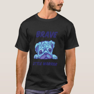Camiseta Raza de perro guerrero pequeño valiente cara Pug