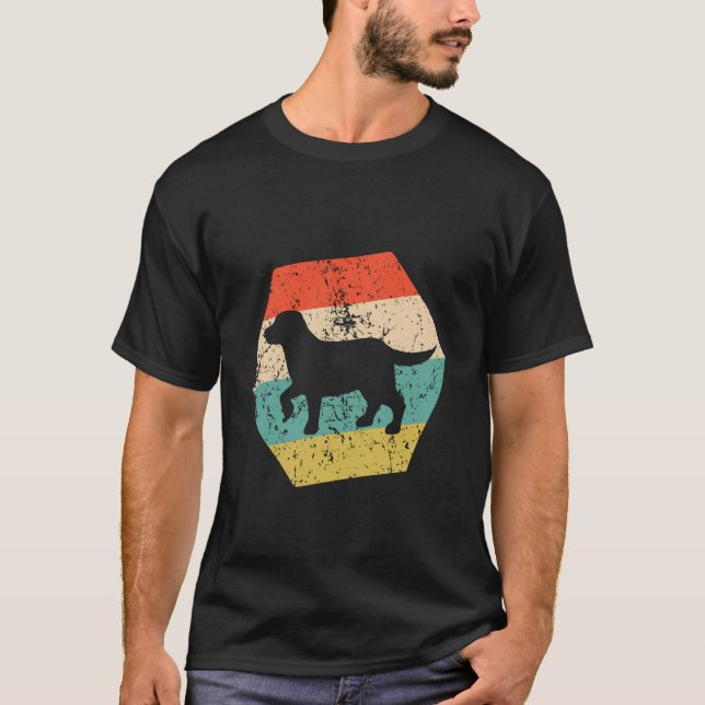 Camiseta Raza de perro Labrador Retriever Retro Hexágono de (Anverso)