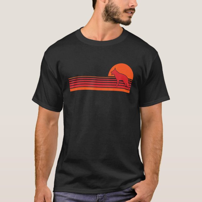 Camiseta Raza de perro pastora alemana Retro ventilado (Anverso)
