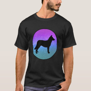 Camiseta Raza de perro Perro pastor lapón Silueta Espacio G