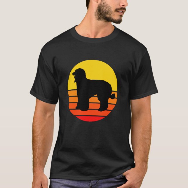 Camiseta Raza de perro Perros-Afghan-Hound-Puesta de sol Pe (Anverso)