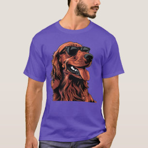 Camiseta Raza de perro Setter Irlandés amigos vintage diver