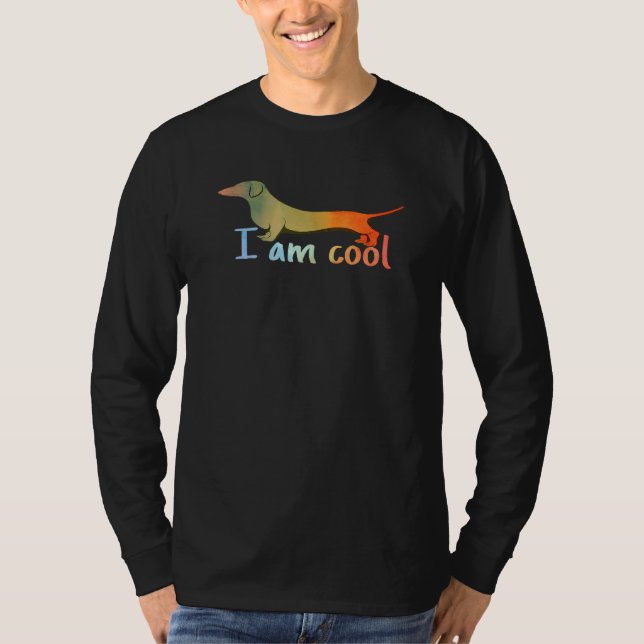 Camiseta Raza de perro Soy Guay Dachshund Perro de la espum (Anverso)