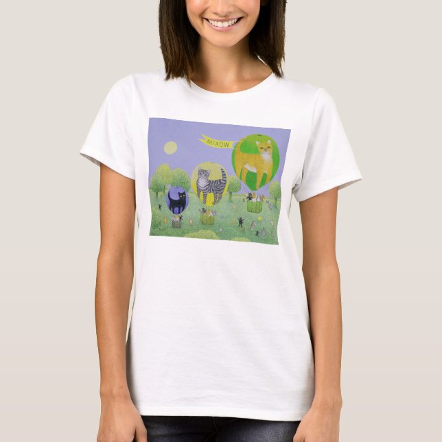 Camiseta Raza del globo del gato (Anverso)
