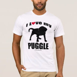 CAMISETA "RAZA DEL PERRO" - PUGGLE - "AMO MI PUGGLE "