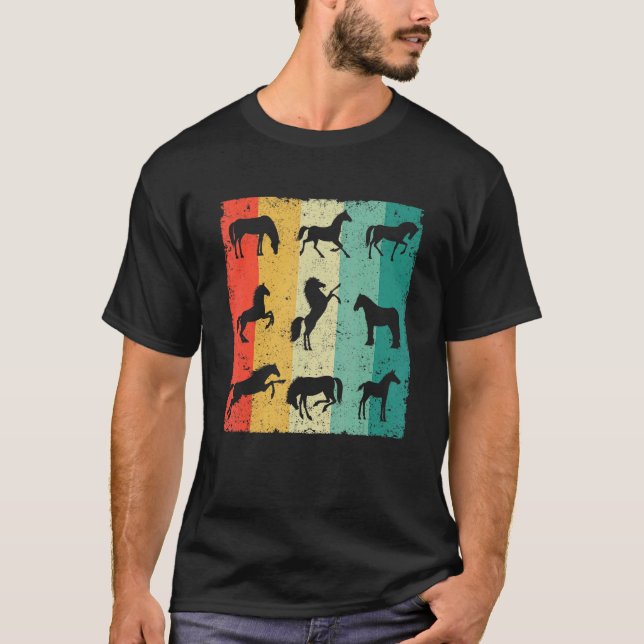 Camiseta Razas de Caballos Cabalgata Ecuestre Caballos  R (Anverso)