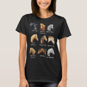 Camiseta Razas de caballos Cabalgata ecuestre para niñas