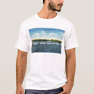 Camiseta Razas de la lancha de carreras en el lago