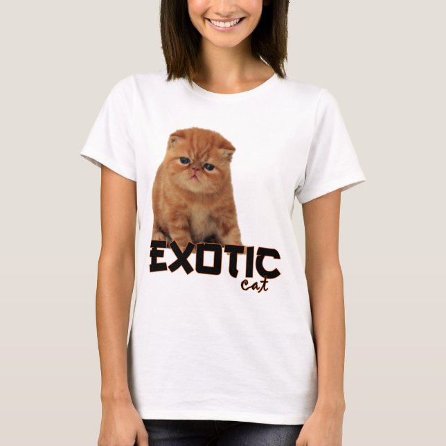 Camiseta razas exóticas del gato (Anverso)
