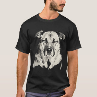 Camiseta Razas turcas Pintura a tinta Primer plano