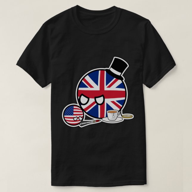 Camiseta Razonamiento UKball USAball Polandball Countryball (Diseño del anverso)