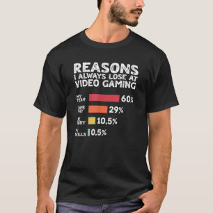 Camiseta Razones por las que siempre pierdo en un video div