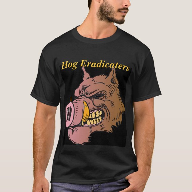 Camiseta razorback2, cerdo Eradicaters (Anverso)