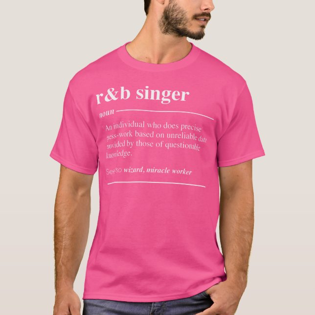 Camiseta Rb Singer Definition Funny Noun (Anverso)
