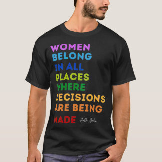 Camiseta RBG Cita A Mujeres Pertenecientes En Todos Los Lug
