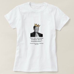 Camiseta RBG, comillas, blanco