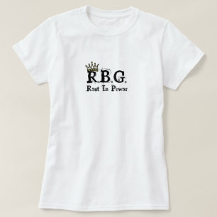 Camiseta RBG Descansa En El Poder, Blanco