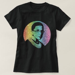 Camiseta RBG notorio: Arco iris del purpurina de Ruth Bader