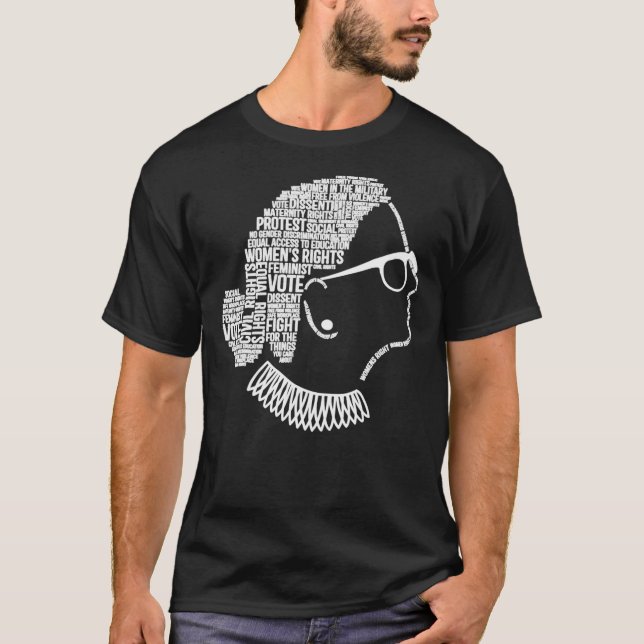 Camiseta RBG Ruth Bader Ginsburg cita a feminista  (Anverso)