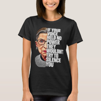 Camiseta RBG Si Tu Voz No Tuviera Ningún Poder Cita letra b