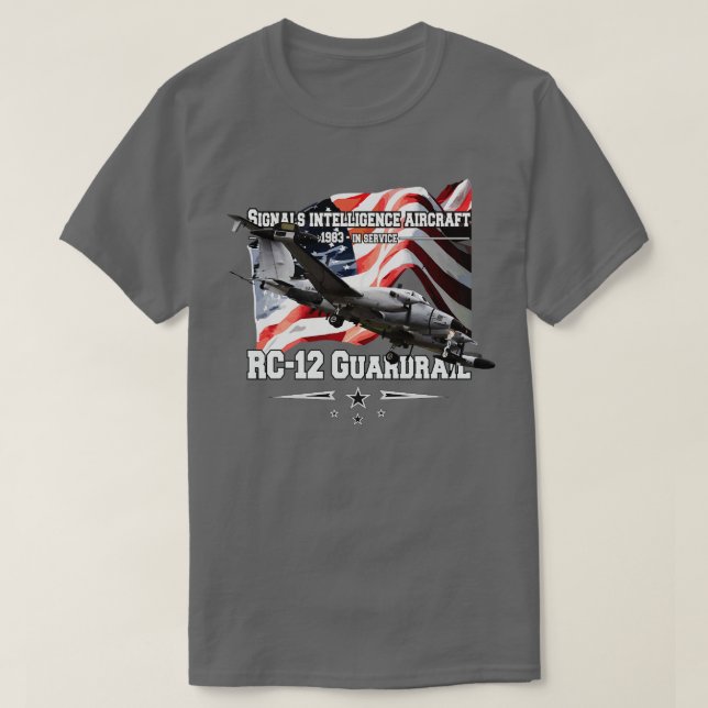 Camiseta RC12 Guardrail señala a aviones de inteligencia (Diseño del anverso)