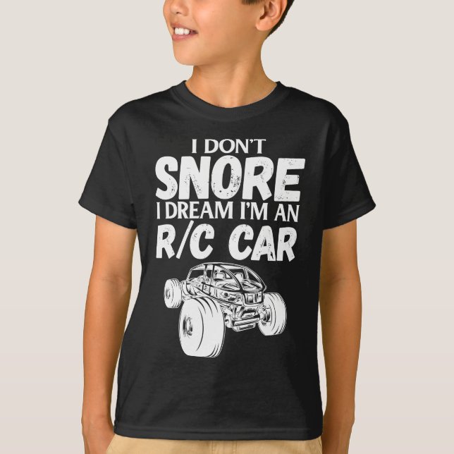 Camiseta RC Carreras de auto no ronco sueño meme Carreras R (Anverso)