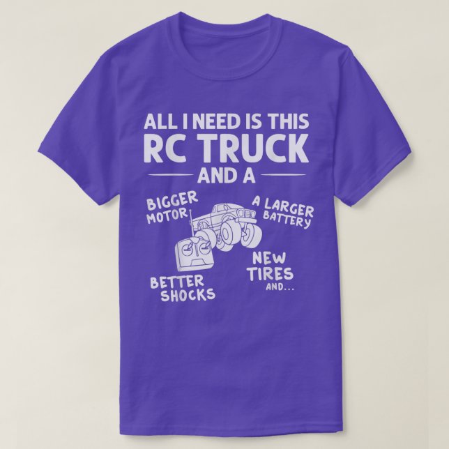 Camiseta Rc Monster Truck Car Remote Control 2364 (Diseño del anverso)