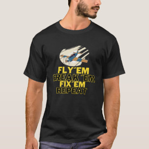 Camiseta RC Plano Hobby Toy Fly´em Break´em Fix´em