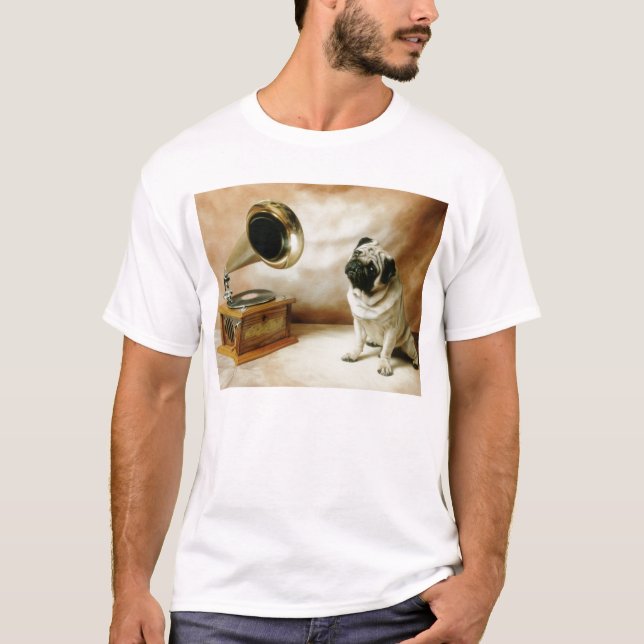 Camiseta RCA Grammaphone Pug T-Shirt (Anverso)
