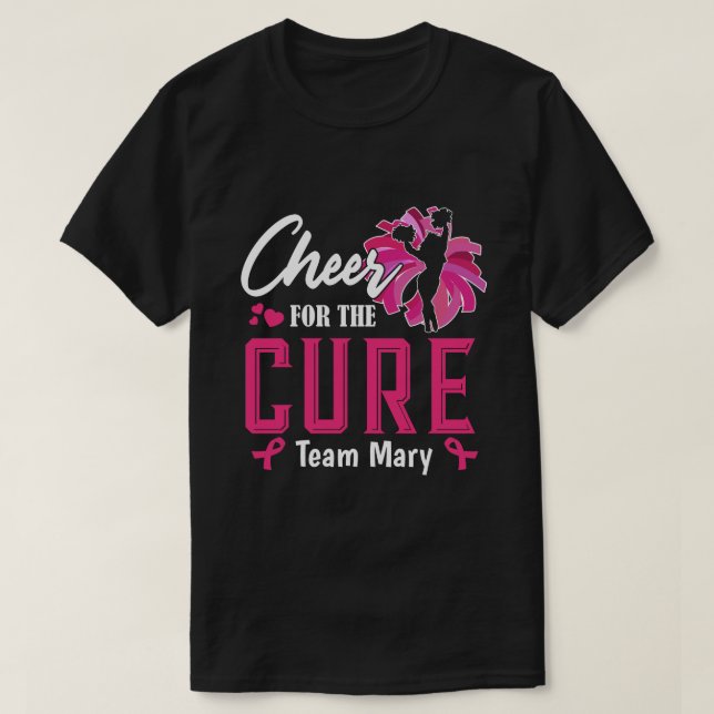 Camiseta RD: Cáncer de Mama Personalizado, Apoyo al Cáncer (Diseño del anverso)