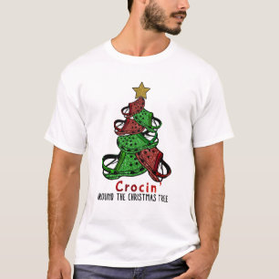 Camiseta RD Crocin Alrededor Del Árbol De Navidad, Gracioso
