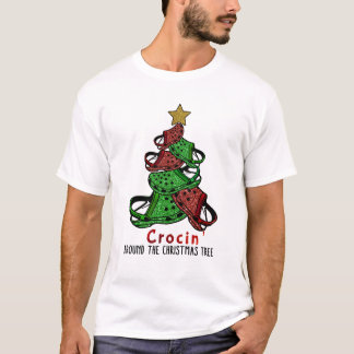 Camiseta RD Crocin Alrededor Del Árbol De Navidad, Gracioso
