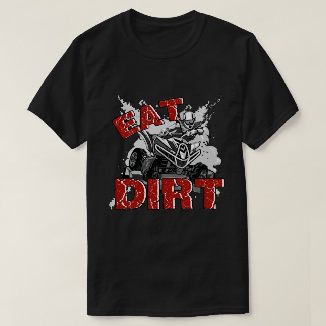 Camiseta RD Eat Dirt Quad Biker Gift ATV Four Wheeler Quad  (Diseño del anverso)