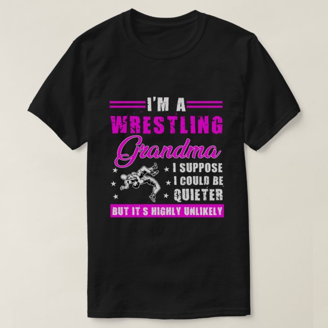 Camiseta RD Funny Wresting Abuela Long Sleeve Tshirt Coul (Diseño del anverso)