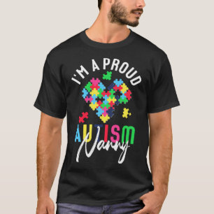 Camiseta Rd I Soy Una Orgullosa Niñera Autismo Conciencia H