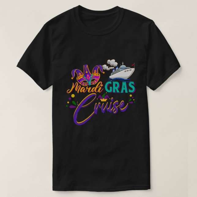 Camiseta RD Mardi Gras Cruise Cruising Mask Cruise Ship (Diseño del anverso)