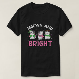 Camiseta RD Meowy Y Navidades Brillantes Gato Feliz Navidad