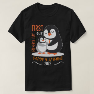 Camiseta RD Padre Y Hija Pingüinos Personalizados