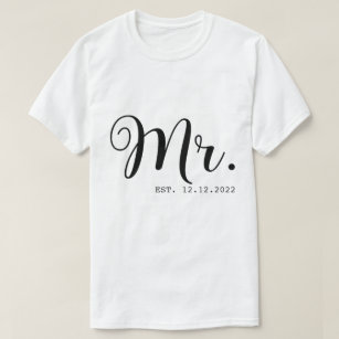 Camiseta RD Personalizado Sr. y Sra., Personalizado Wifey y