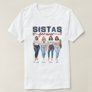 Camiseta RD Sistas Sistas Personalizadas Para Siempre