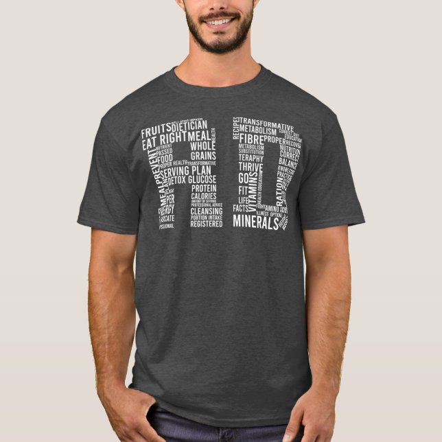Camiseta RD Words Registro de alimentos para dietistas (Anverso)