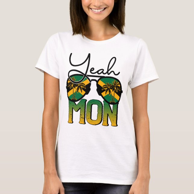 Camiseta RD Yeah Mon Gafas de sol Jamaica Bandera Jamaica V (Anverso)