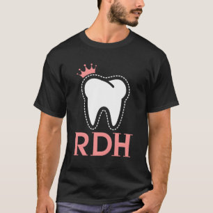 Camiseta Rdh Diente Rdh Para Higienista Dental Registrada
