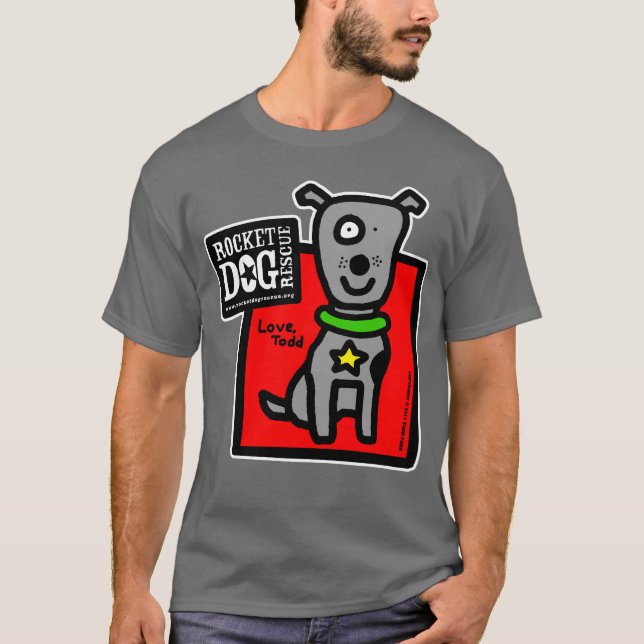 Camiseta RDR - Parr de Todd (perro gris) (Anverso)