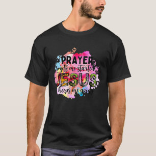 Camiseta Re Jesús Cristiano Me Mantiene Yendo Acuarela Bibl