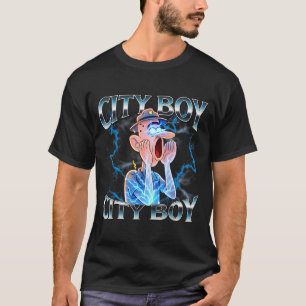 Camiseta Reacción de meme de cerebro podrido de chico de ci