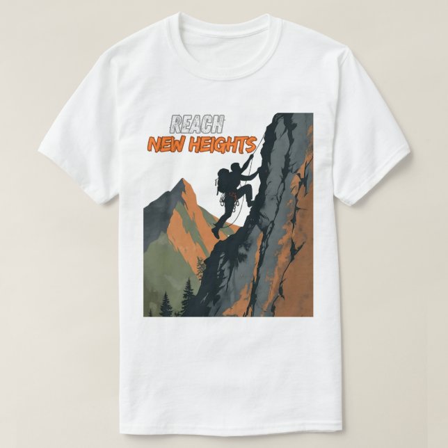 Camiseta Reach New Heights – Climbing Day Tribute (Diseño del anverso)